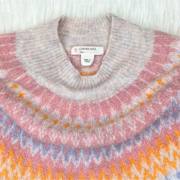 J. Crew Crewcuts - Girls' Fair Isle Sweater - Ivory Multi Peony - Picture 5 of 7